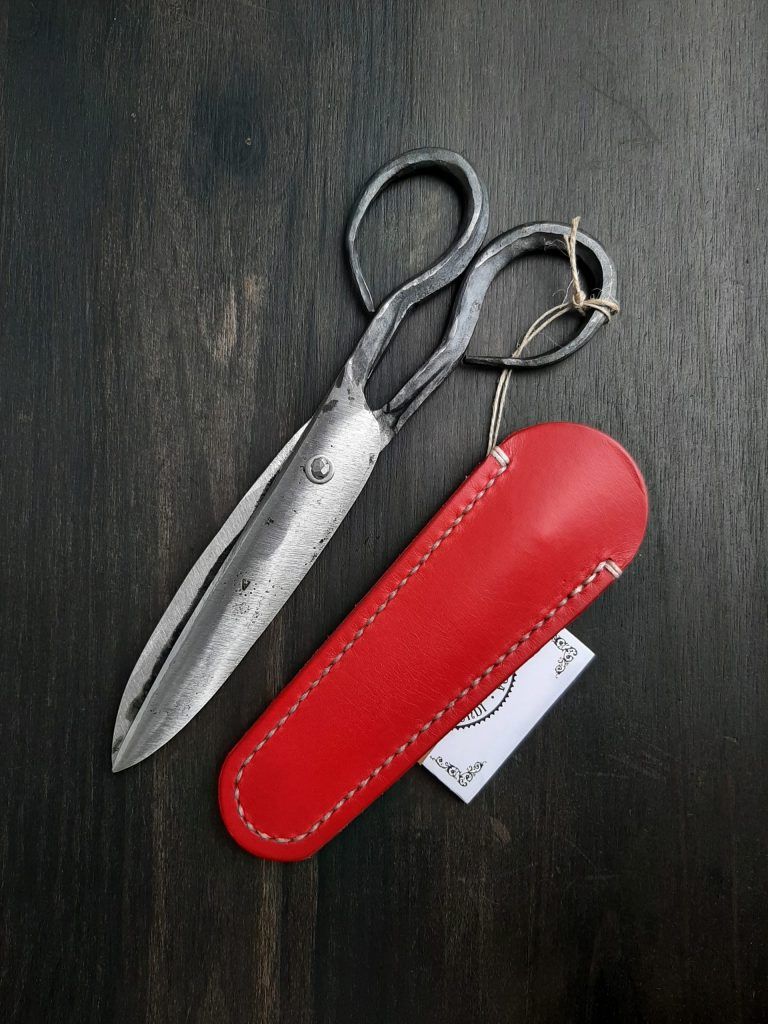 Lavirola AD Tijera funda cuero rojo