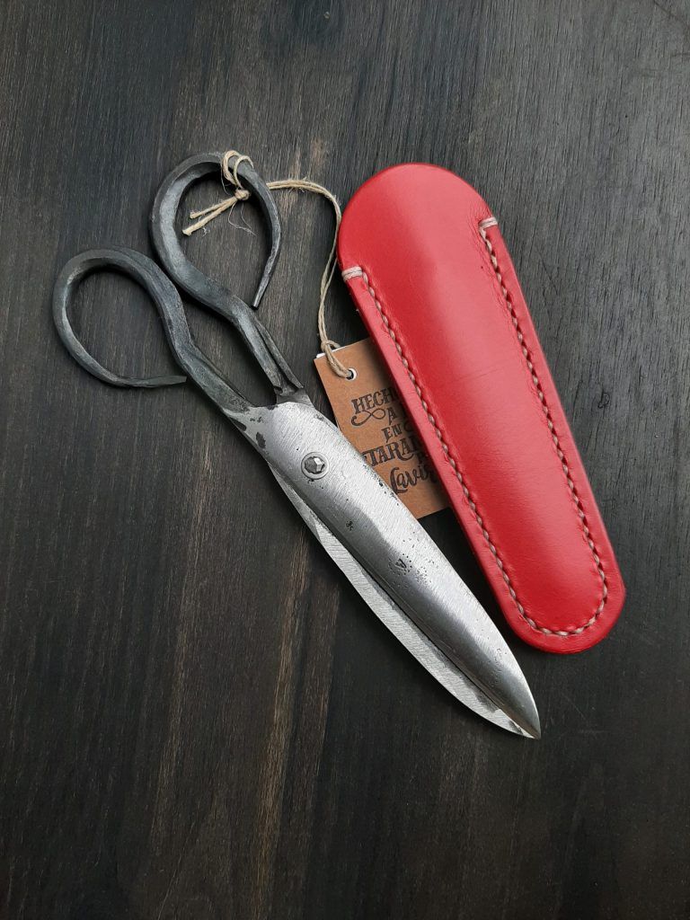 Lavirola AD Tijera funda cuero rojo