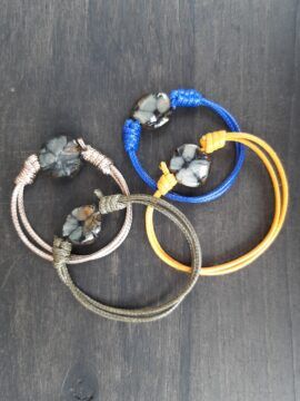 Lavirola Quiastolita pulseras cordon
