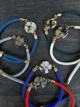 Lavirola Quiastolita pulseras nylon