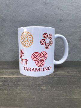 Lavirola Taza símbolos celta blanco